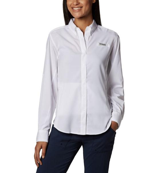 Columbia PFG Tamiami II Shirts White For Women's NZ43791 New Zealand